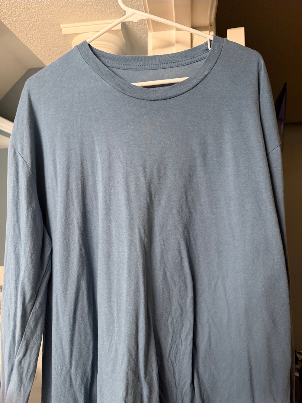 Men's Lightweight Long Sleeve Crewneck Shirt - Dusty Blue